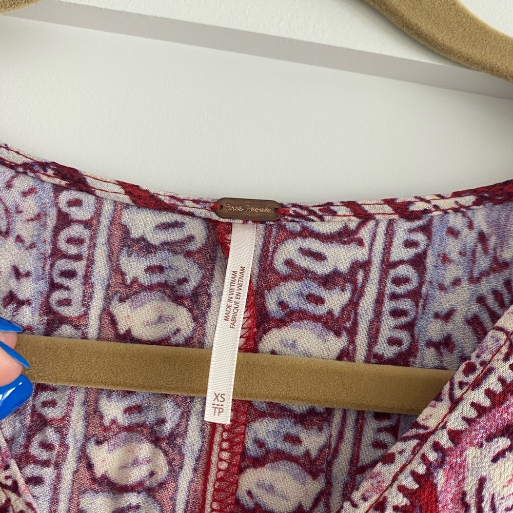 Free People Blouse (pink multi colored) - Picture 2 of 2